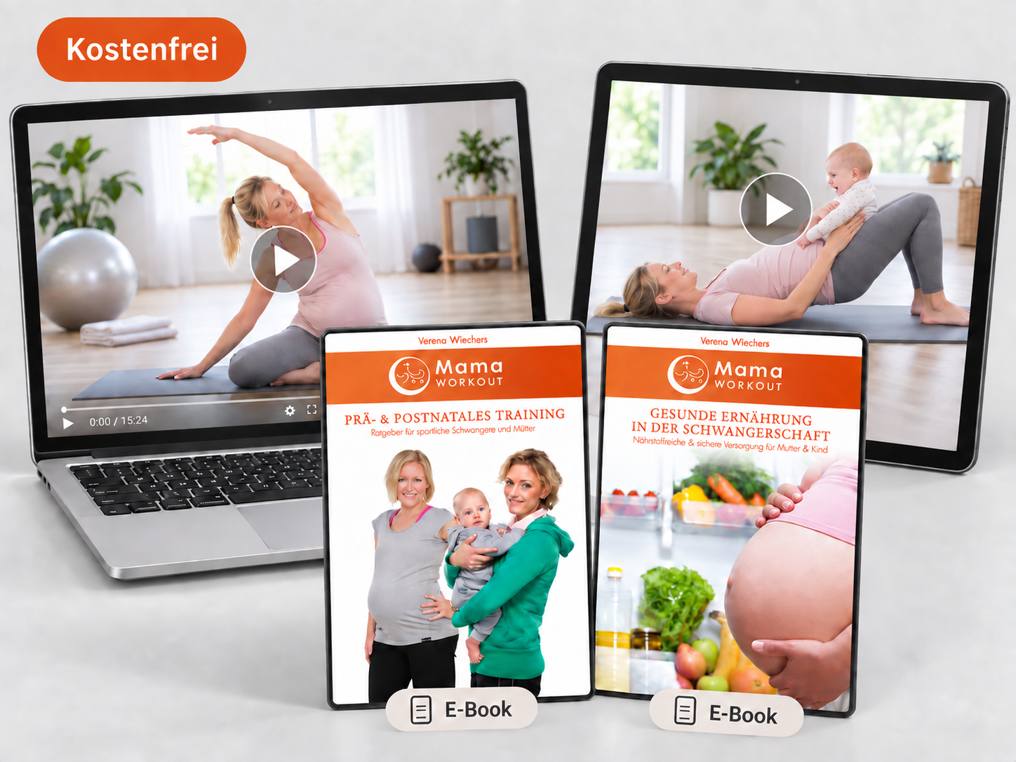 Kostenfreier Zugang zum MamaWORKOUT-All-Inclusive-Paket mit Online-Kursen und zwei E-Books